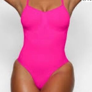 Skims Neon Pink Sculpting Bodysuit L/XL Shapewear One Piece
